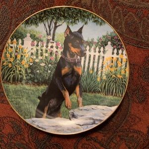 Collectible Mini pincher plate by Danbury mint
